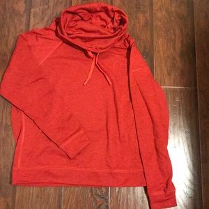 nike funnel neck hoodie red
